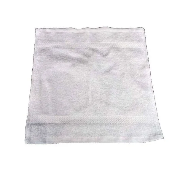 12 Pack, Kitchen Dishcloths 12x12 Striped Dish Towels, White 100% Cotton
