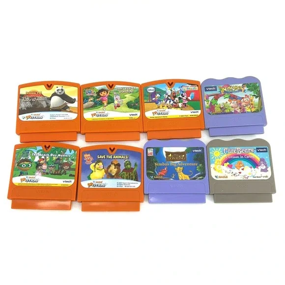 Vtech V.Smile & V.Motion Game Cartridge Lot of 8 Disney Mickey Lion King Dora