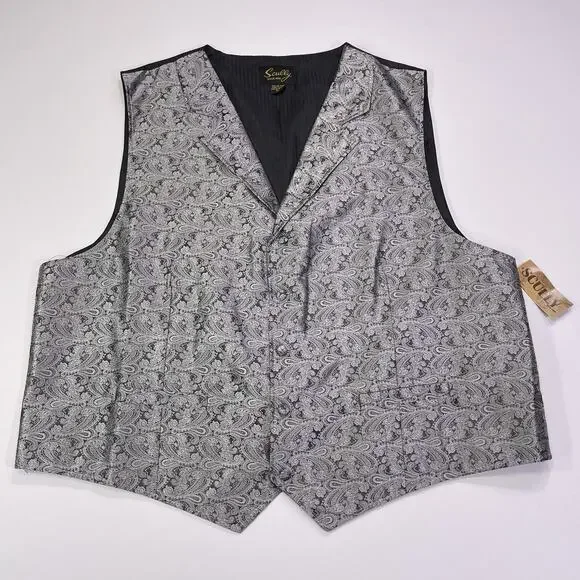 NWT Scully Vest Paisley Gray Men’s 3XL Formal Dress Wear Wedding