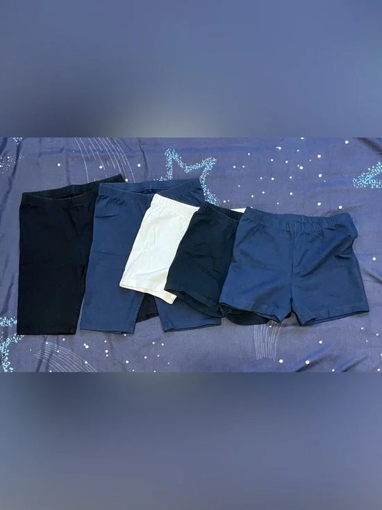 Girls Sz 7/8 Children's Place Solid Bike Shorts Chartwheel Shorts 5 pairs