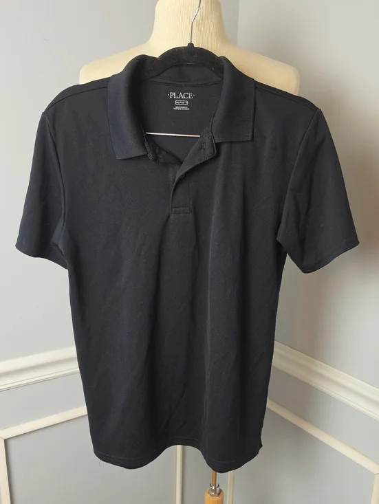 THE CHILDREN'S PLACE Black Performance Polo Shirt XXL ***3 for $20‎ item***