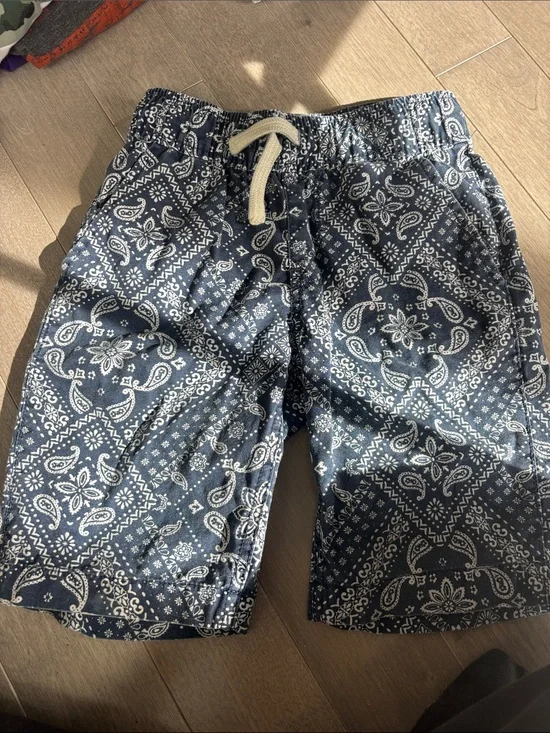 The Children's Place Navy and White Bandana-Print Shorts