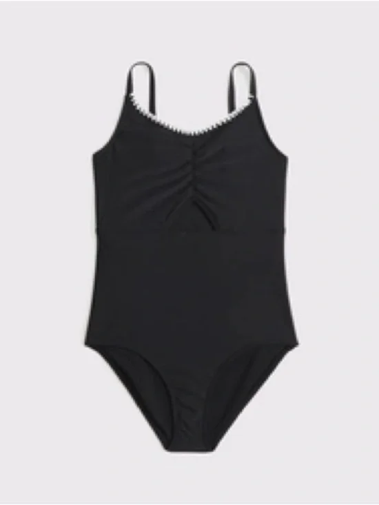 New Abercrombie Girls triangle cinched cutout one-piece swimsuit