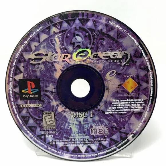 Star Ocean The Second Story Sony PlayStation PS1 Disc 1 Only Refurbished Tested