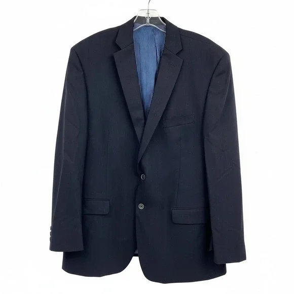 Calvin Klein Black Wool/Synthetic Blazer | Size OS Regular