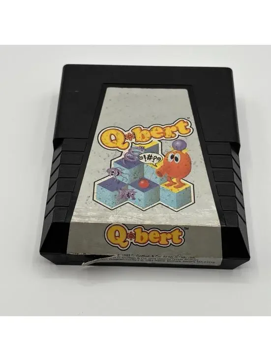 Atari 2600 Q*bert Parker Bros Cartridge Tested Working Qbert 1983