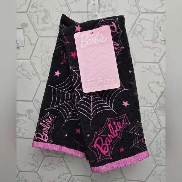 Nwt Barbie Halloween 2 pc Hand Towels