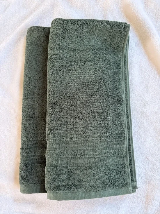 Ralph Lauren Plush Bath Towels in Sage, set of 2 , 30”x16”