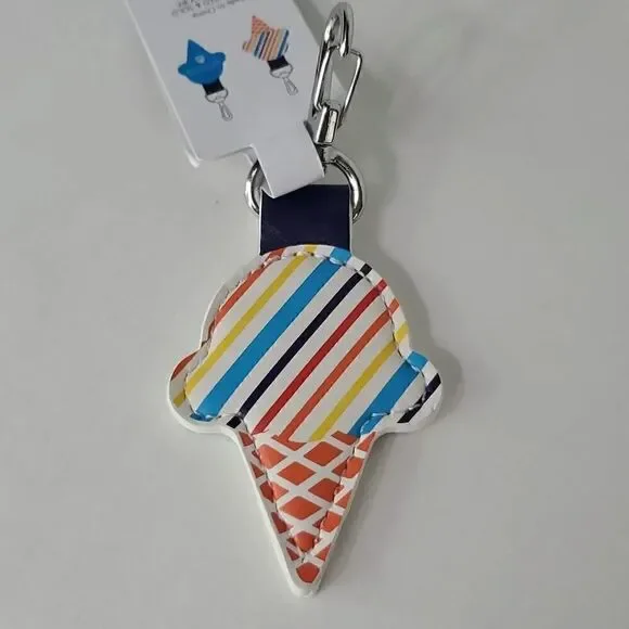 Aldi 2024 Ice Cream Cone Quarter Keeper Key and Quarter Holder NWT