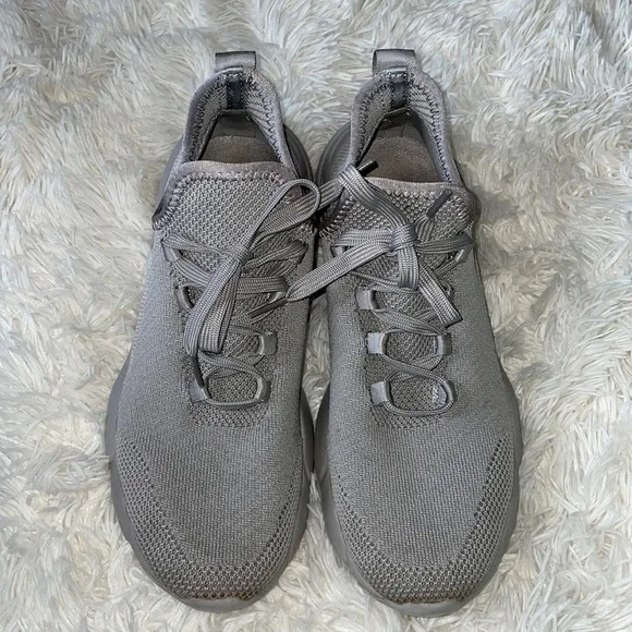 ASOS Knitted Gray Chunky Sole Running Sneakers