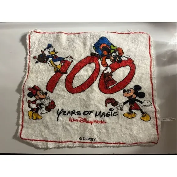 Disney Vintage 100 Years of Magic Rag 11” x 9.5”
