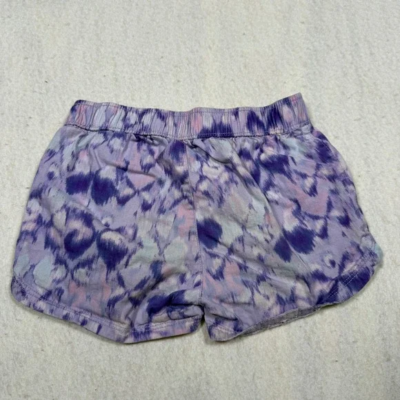 The Childrens Place Girls Purple Pink Tie Dye Ikat Pull On Shorts Size 6
