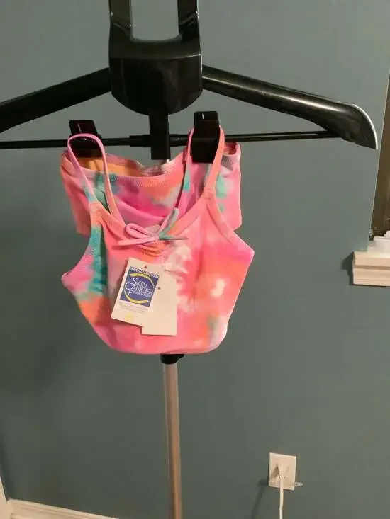 crewcuts Bikini Swimsuit Size 4-5 Pink Tie Dye Tankini