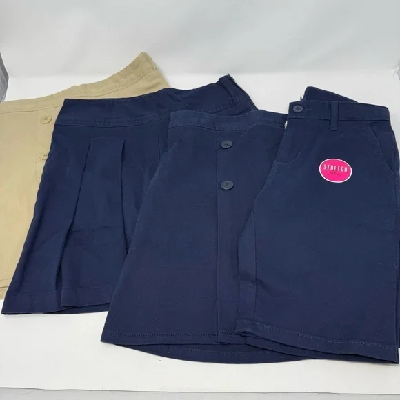 The Children’s Place NWT Blue Khaki Skorts Shorts Bundle Size 10 Uniform School
