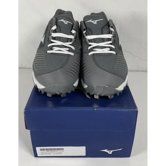 NIB Women's Mizuno 9 Spike Adv Sweep 4 Metal Softball Cleats‎ Shoes Gray Size 6