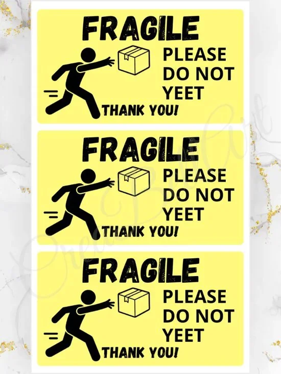 100 Fragile Stickers for Packaging | Small Business Labels