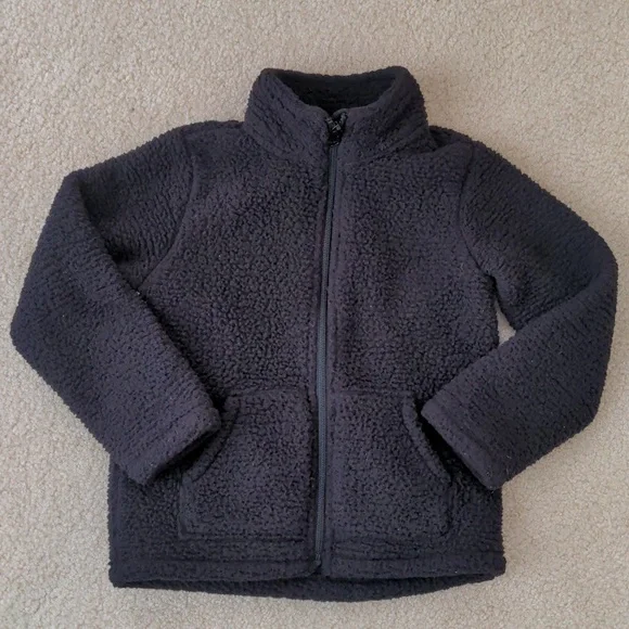 Toddler Unisex Lightweight Black Fleece Jacket