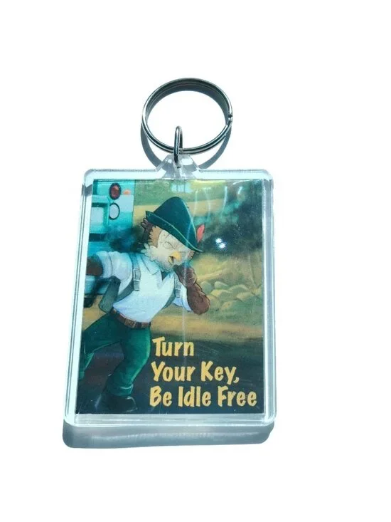 Turn Your Key Be Idle Free Keyring Hootie Owl Environment Awareness