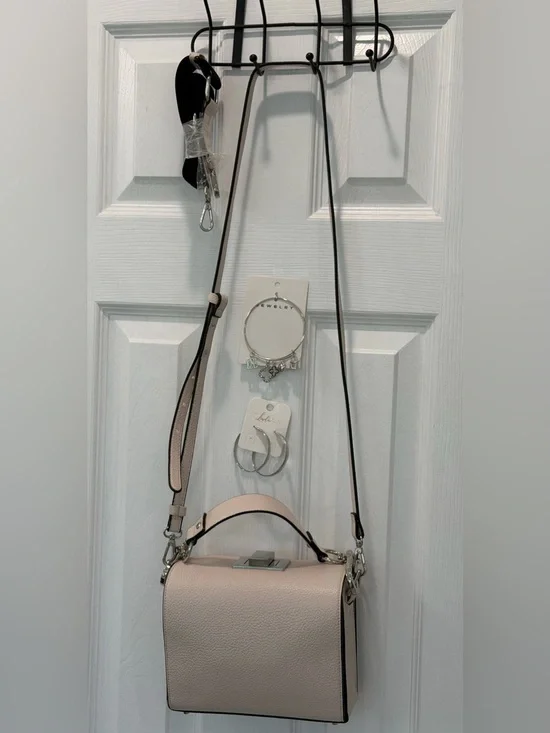 Steve Madden cream color Crossbody Bag with Top Handle& guitar crossbody