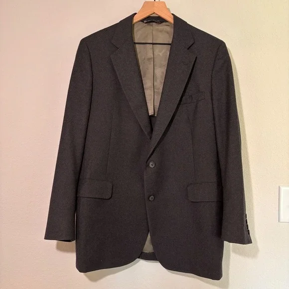 Jos. A. Bank Blazer Executive Collection Charcoal Gray Wool Sport Coat‎ Mens 40R