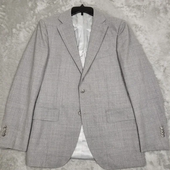 Suitsupply Vitale Barberis Canonico Men's 40R Slim Gray Pure Wool Italian Blazer