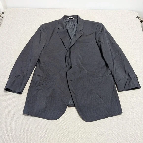 Armani Collezioni Men's 38R Navy Suit Jacket 2-Button Wool Notch Lapel Prom
