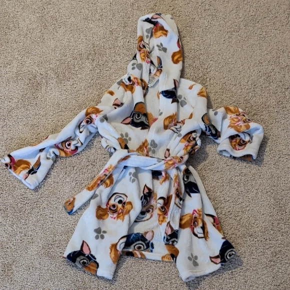Paw Patrol Kids Bathrobe Size 8 White Marshall Chase Sky Fleece Robe