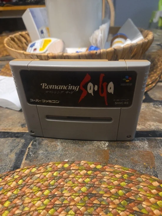 Super Famicom Romancing SaGa Game Cartridge - Gray