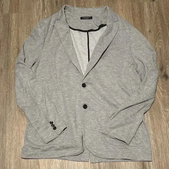 Zara 4 Way Stretch Comfort Knit Blazer Men's Size XXL Chest 48” Gray