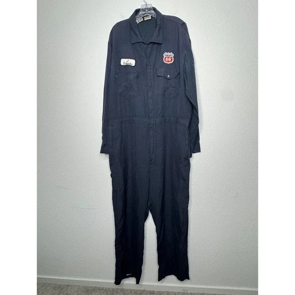 Workrite Vintage Mens‎ Navy Phillips 66 Flame Resistant Coveralls Size 50-R XL