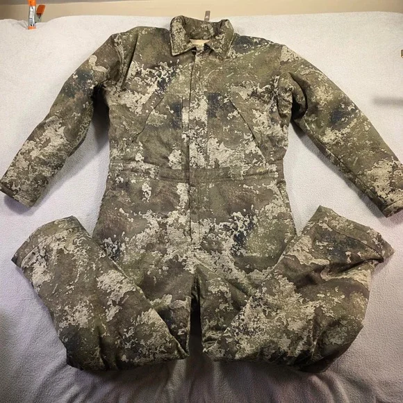 Redhead Coveralls Mens XL Green Strata Camo Insulated Hunting Workwear Outdoor