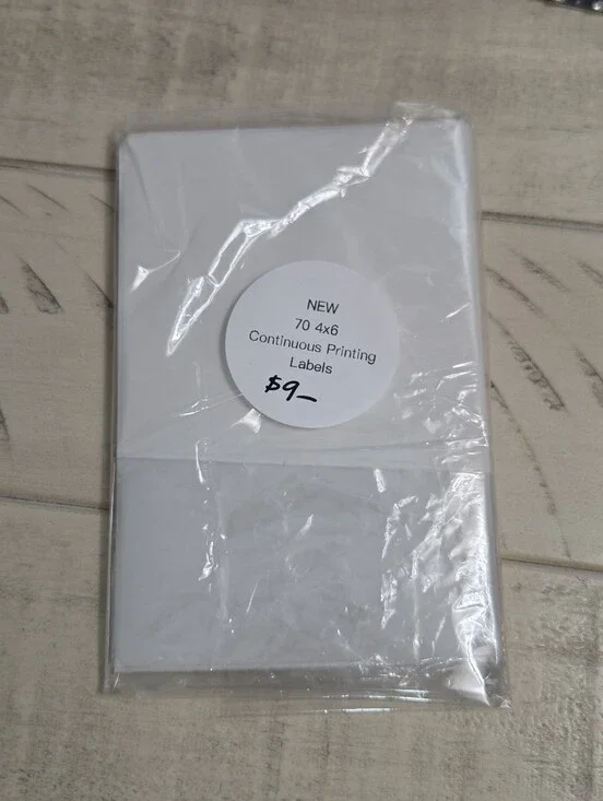 Continuous Printing Shipping Labels 4x6 (70 Count Stack) NIP