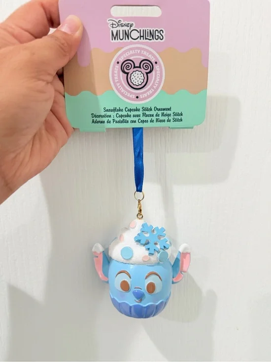 Disney Blue & Pink Stitch Cupcake Key/Card Holder