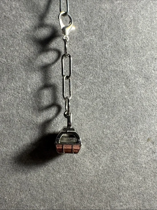 Hand Crafted Silver Cable Car Key Or Purse charm