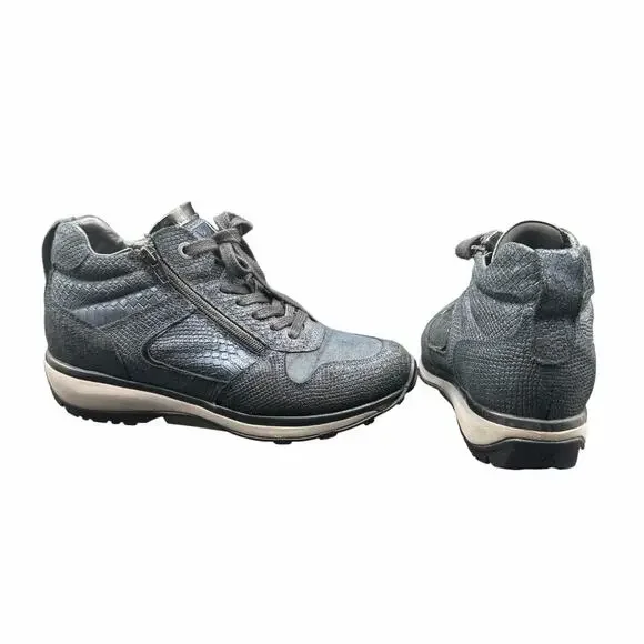 Xsensible Stretchwalker Zip Lace Sneakers Dark Blue Women 7.5 EU 38
