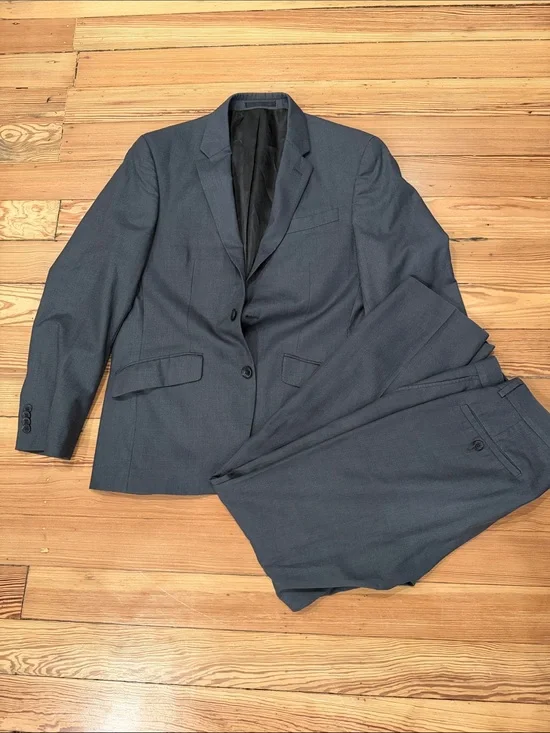 Kenneth Cole Men's Slate Blue Two-Piece Suit