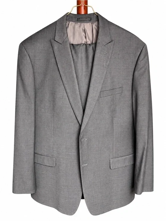 Calvin Klein Gray Men's 2 piece Suit: Blazer 50L Pants 44x42
