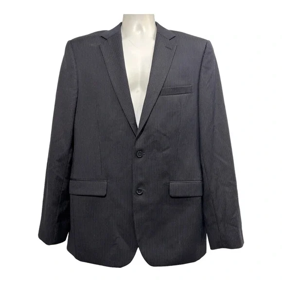 Joe‎ Joseph Abboud Blazer Mens 42L 100% Wool Blue Pin Stripe Jacket Sport Coat