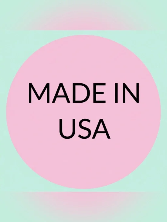 50 STICKERS - 2” ROUND - “MADE IN ‘USA’” - PINK
