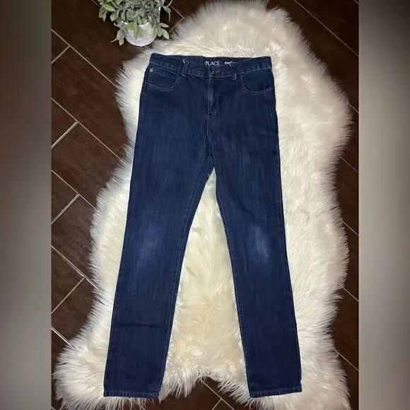 Children’s Place dark denim skinny jeans sz 14