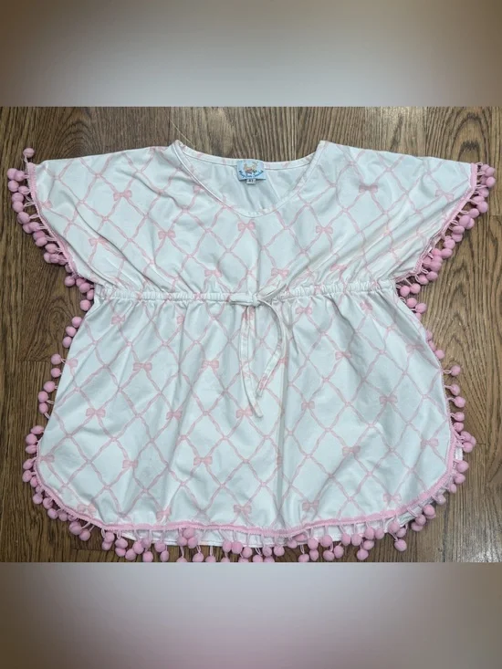 Busy Bee Smocks! 4t swim coverup with pompoms