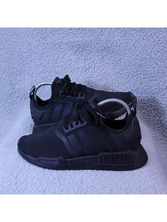 Adidas Womens 7 NMD_R1 Shoes Sneaker Black Boost
