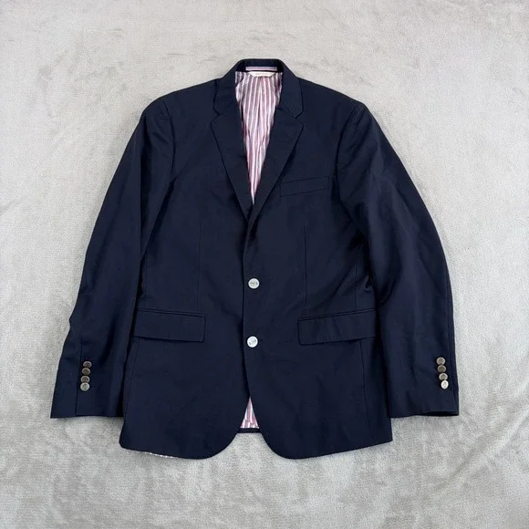 Brooks Brothers Red Fleece Blazer in Navy Wool Marzotto Italian Fabric Men 38R