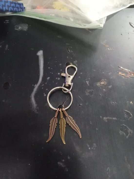 Feather Bag Charm Keychain