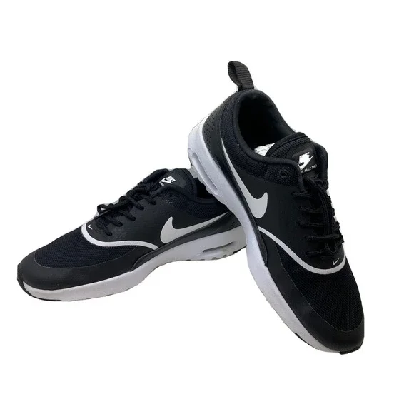 Nike Women's Air Max Thea Black Black White 599409-028 Size 7.5 Sneakers.