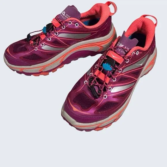 Hoka One One Mafate Speed Trail Running Sneaker Womens US 7 Purple Pink