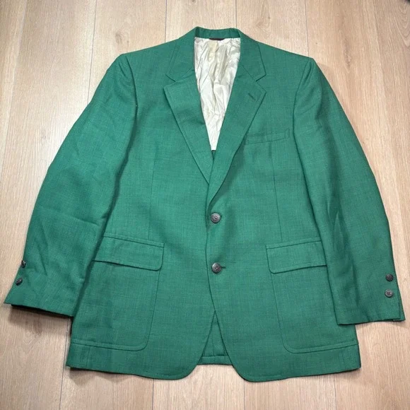 Hart Schaffner & Marx Jack Nicklaus Green Blazer Sport Coat Golden Bear Vintage