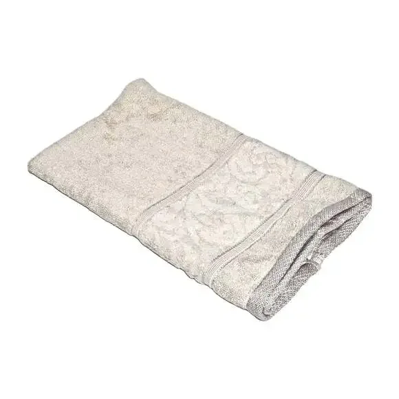 Venus Home Collection Hand Towel Ivory Floral Swirl Texture Cotton 15