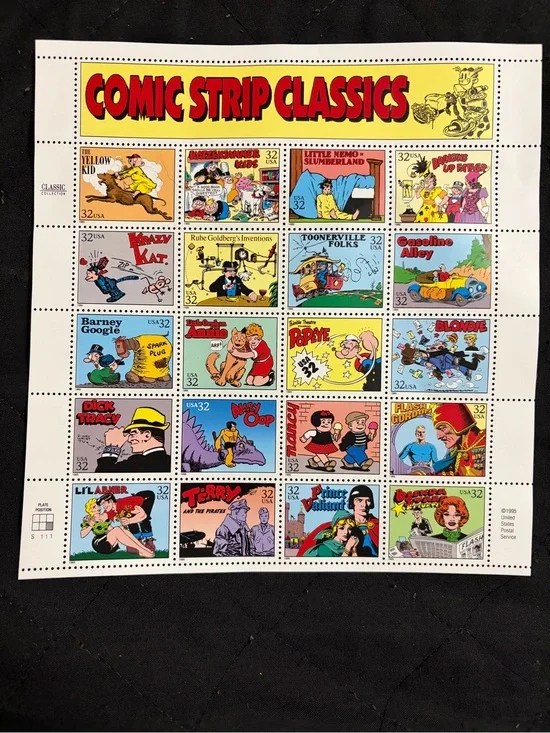 Comic Strip Classics Stamp Collection Print - Multicolor