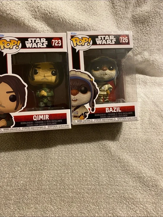2 Funko Pop! Star Wars Qimir & Bazil Boxed Figures - White, Red, Black, Green